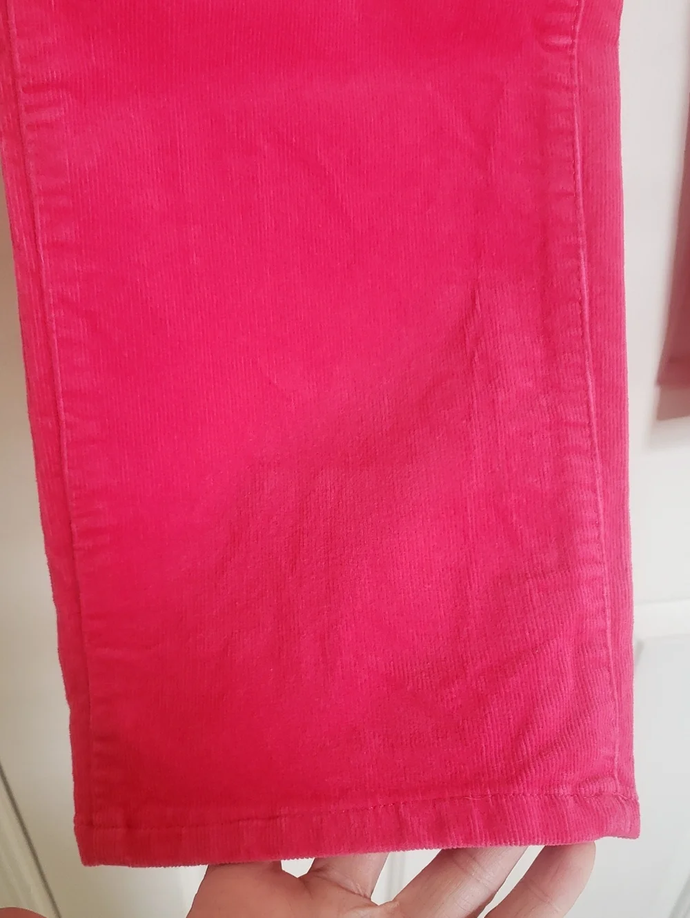 TALBOTS Corduroy Straight Leg Pant Barbie Pink 8P | PETITE - Picture 4 of 14